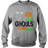 Image of Halloween ghost shirt kids boys all the ghouls love me son shirt