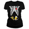 Image of Maternity Shirt Skeleton Baby Beer and Pizza T-shirt