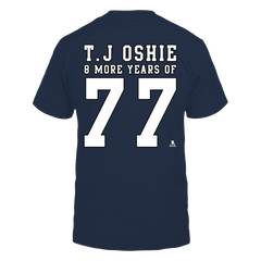 T.J Oshie, 8 More Years of 77 - Printed Back