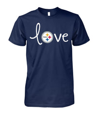 Pittsburgh-steelers Love Pittsburgh Steelers Heart Tshirt 2018