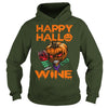 Image of Happy Hallo Wine TShirt  Halloween  Wine Lover halloween Tshirt