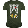 Image of Maternity Shirt Skeleton Baby Beer and Pizza T-shirt