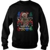 Image of Cute Christmas Teddy Bear Ugly Holiday Tshirt  Happy Holidays