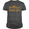 Image of Hallokings are born in september funny halloween tshirt