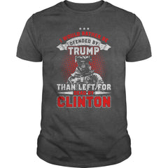 i would rather be offended by trump than left for dead clin