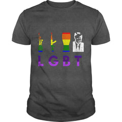 Liberty Guns Beer Trump Support T-shirts Funny Parody LGBT Republican T-Shirt