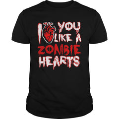 Halloween I like you like a zombie heart Tshirts