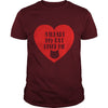 Image of Funny Cat Love Valentines Day - Black Heart T-Shirt