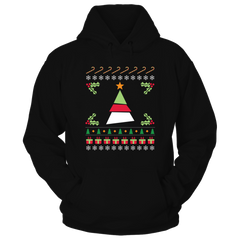 Santa Striped Ugly Christmas Sweater Printed T-Shirt