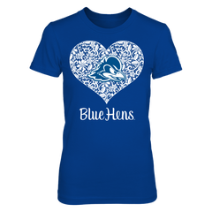 Lace Heart Logo - Delaware Blue Hens
