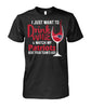 Image of New England Patriots I just want to drink wine and watch my Patriots beat your team's ass T-shirt