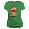Image of funny gingerbread man with candy cane Bags &amp;amp; backpacks