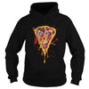 Image of Zombie Pizza Funny Scary Halloween Distressed T-Shirt