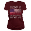 Image of Trump 45 Find Your Safe Space Snowflake Shirt