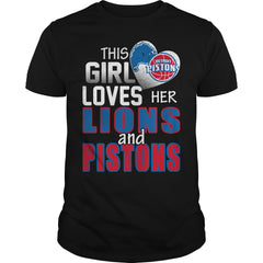 This Girl Loves Her Lions And Pistons TShirt