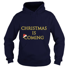 Christmas Is Coming With Santa Red Hat T-Shirt