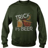 Image of Trick Or Beer Funny Halloween Drinking Distressed T-Shirt