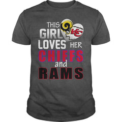 This Girl Loves Her Chiefs And Rams TShirt