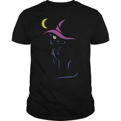 THE WITCH AND THE MOON HAPPY HALLOWEEN TSHIRT