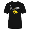 Image of Iowa Hawkeyes - Love With State Outline