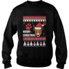 Image of MERRY CHRISTMAS WITH BASENJI SWEATER