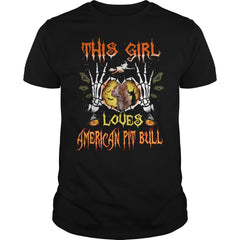 This Girl Loves AMERICAN PIT BULL Halloween
