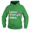 Image of Colorful Love Trumps Hate T Shirt Anti-Trump Sanders