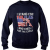Image of I Stand For The Flag And Kneel For The Cross Patriot T shirt