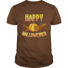 HAPPY HALLOWEINER T-SHIRT DACHSHUND HALLOWEEN DOG LOVER GIFT