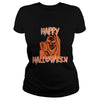 Image of Happy Halloween with Hooded Skeleton