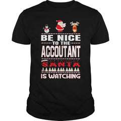 Be Nice To The Accoutant Santa Is Watching Christmas
