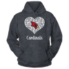 Image of Saginaw Valley State Cardinals - Lace Heart Logo