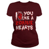 Image of Halloween I like you like a zombie heart Tshirts