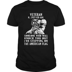 VETERAN - AMERICAN FLAG T SHIRT
