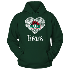 WUSTL Bears - Lace Heart Logo
