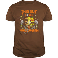 THIS GUY LOVES HALLOWEEN T SHIRT HALLOWEEN COSTUME GIFT