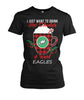 Image of Philadelphia Eagles I Just Want To Drink Hot Chocolate And Watch Eagles Collection T-shirt 2018