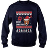 Image of MERRY CHRISTMAS WITH BASENJI SWEATER