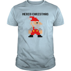 8-Bit Santa Mario Style Kids Shirt