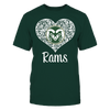 Image of Colorado State Rams - Lace Heart Logo