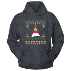 Santa Striped Ugly Christmas Sweater Printed T-Shirt