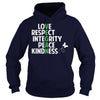 Image of Love Respect Integrity Peace Kindness