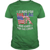 Image of I Stand For The Flag And Kneel For The Cross Patriot T shirt