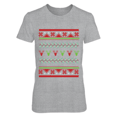 Women's Christmas Reindeer Snowflakes Sweater Pullove