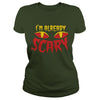 Image of I m ALREADY SCARY Halloween cat scared eyes