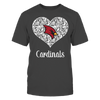 Image of Saginaw Valley State Cardinals - Lace Heart Logo