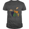 Image of Funny Cool Moose Drinking Beer Cartoon