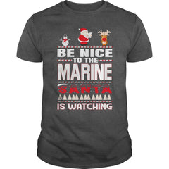 Be Nice To The Marine Santa Is Watching Christmas