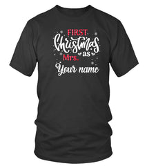 CUSTOM SHIRT FIRST CHRISTMAS AS MRS