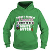 Image of Cute Halloween Witch Tees I Want To Be A White Witch Trick Or Treat Gift TShirt